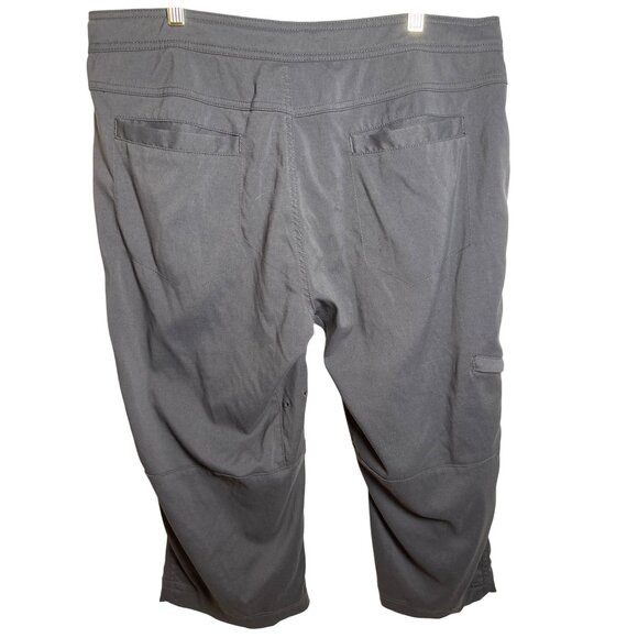 Prana Hiking Outdoor Pants Cropped Womans Size Large Mesh Multi Pockets Vents - Picture 5 of 8